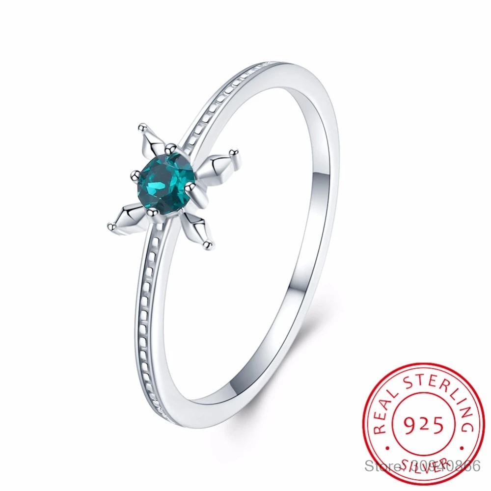 

LEKANI реальные 925 пробы с украшениями в виде серебристых кристаллов цветы кольцо Классические красивые кольца Обручение, хорошее ювелирное и...