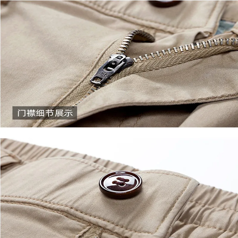 

New Men Casual Cotton Cargo Pants Elastic Outdoor Hiking Trekking Tactical Sweatpants Male Military Multi-Pocket Combat Trousers