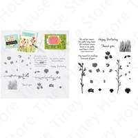wildflower path pattern metal cutting dies and clear stamps for diy decoration art making greeting card scrapbooking new arrival