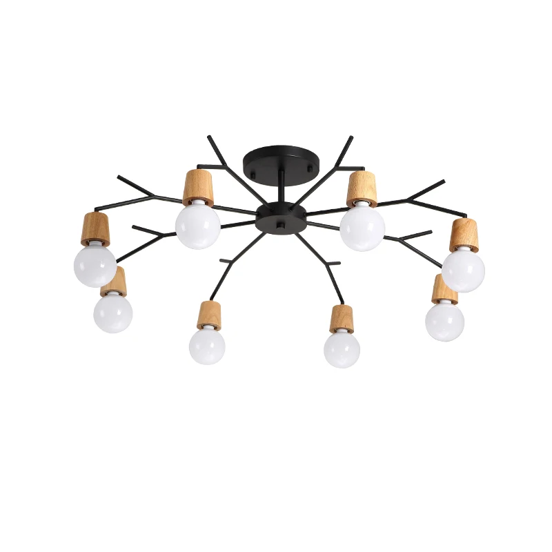 Современный Лофт гостиной деревянные потолочные светильники приспособление