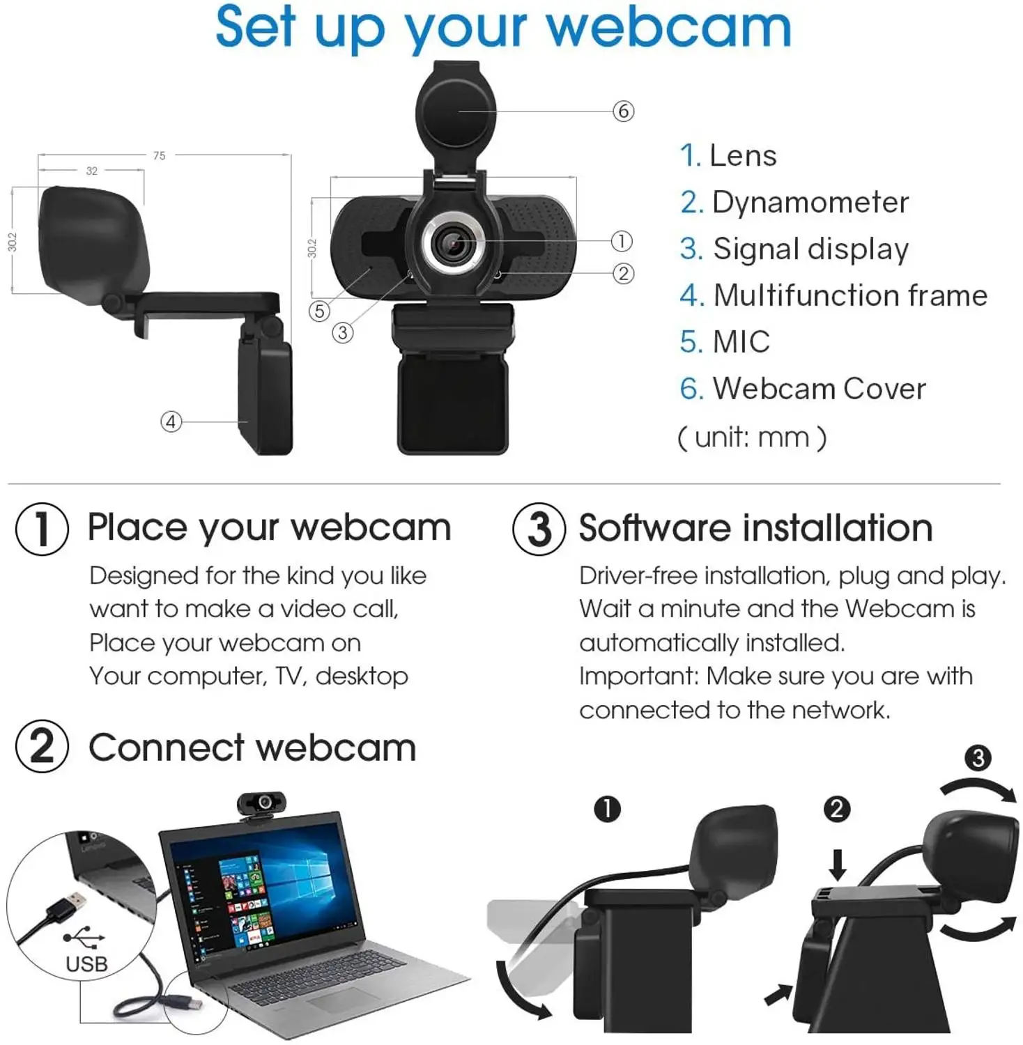 

USB - Full HD 1080P Plug and Play