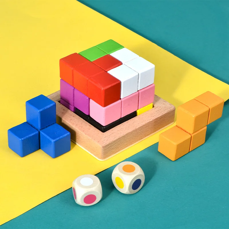 

Luban Cube Hole Open Lock Soma Building Block Puzzle Russian Puzzle Magic Cube Children's Teaching Aid Cube