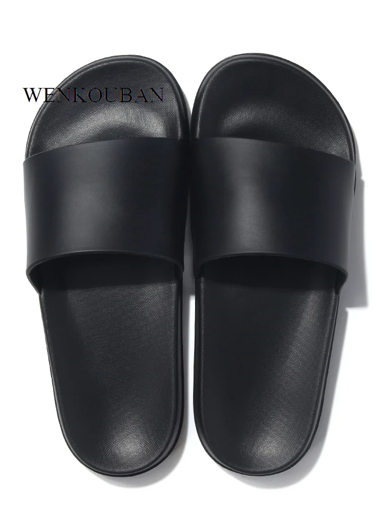 

Summer Women Slippers Fashion Slip On Female Beach Shoes Black White Slides Ladides Flip Flops Women Home Bath Indoor Shoes