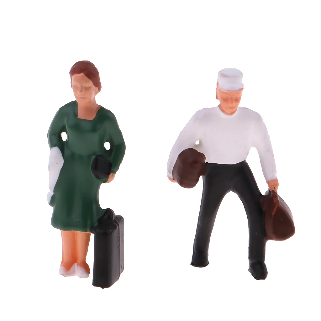 

6pcs 1:87 HO Scale Tiny People Model Hand Painted Human Figure Train Scenery