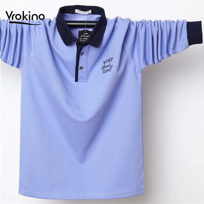 Большой Размеры M 6XL мужская деловая Повседневная хлопковая Футболка поло