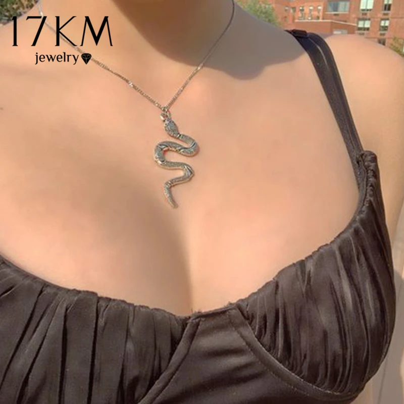17 км модное золотое ожерелье со змеей для женщин из нержавеющей стали