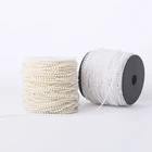 3 мм 110 метроврулон лески искусственные цвета слоновой кости белые полукруглые плоские бусины жемчуга цепь DIY гирлянда свадебное украшение