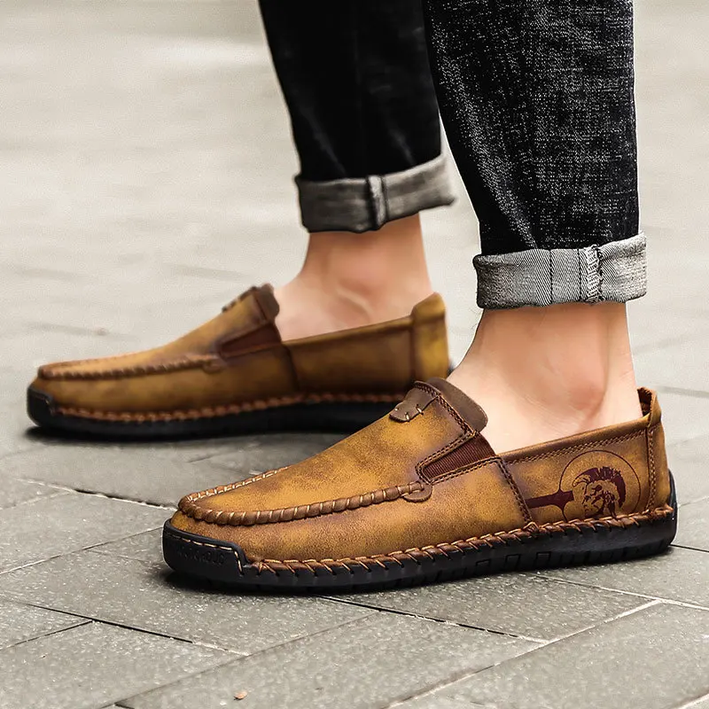 

DRCUKM Oxfords Shoes Loafers Sneaker Men Male New Comfortable Brand Leather shoes for menLightweight Driving Shoes