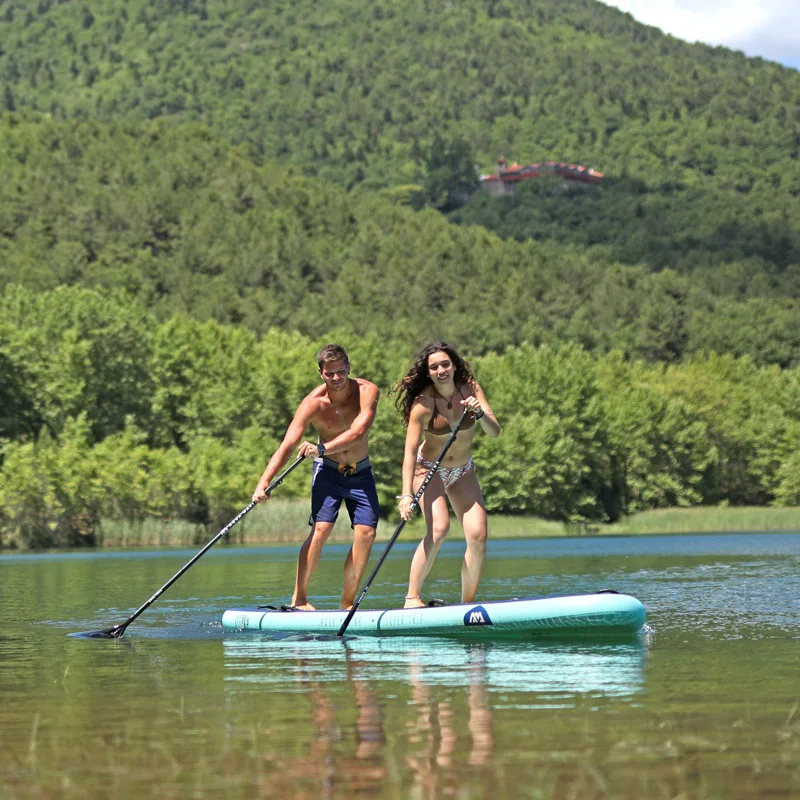 АКВА МАРИНА СУПЕР ТРИП 370*82*15СМ надувной сап стендап падлборд серф серфборд каяк камера он.