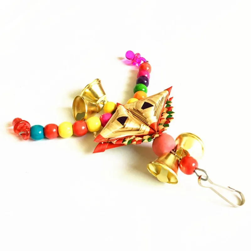 Натуральная трава тканая красочная клетка для попугая Висячие игрушки игрушка