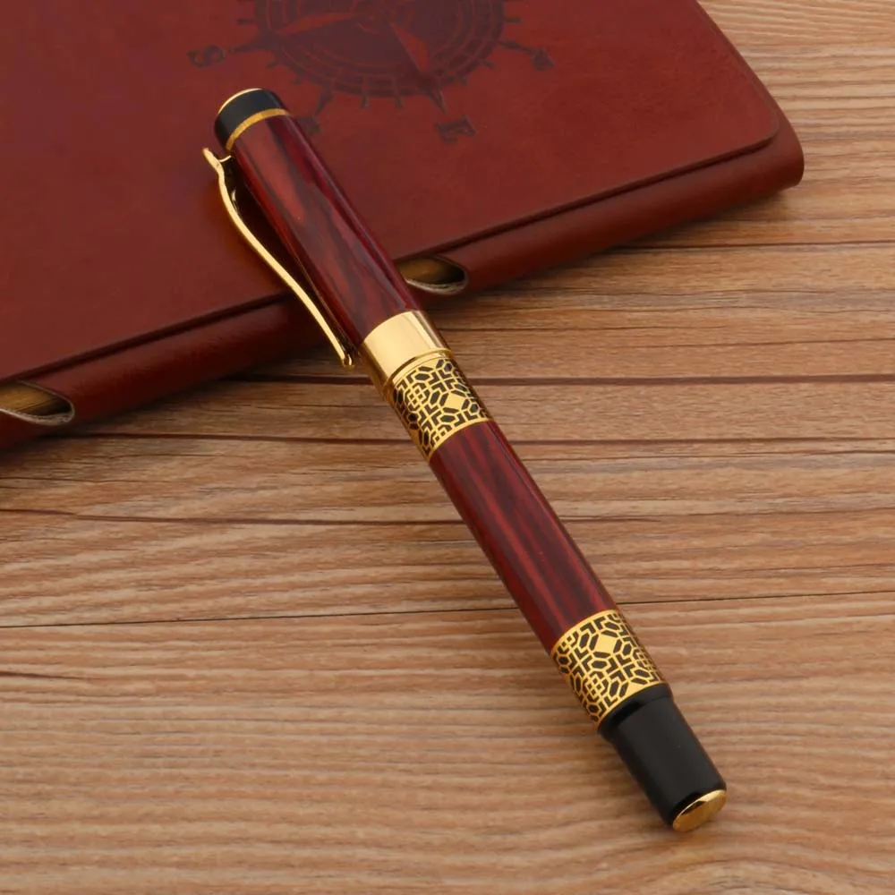 Ручка шариковая металлическая с имитацией красного дерева 0 5 мм|rollerball pen|office