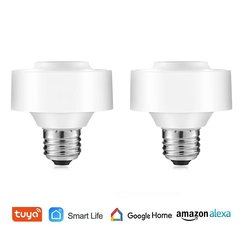 Smart WiFi Light Socket Voice Control Tuya Smart Life Smart Lamp Holder Remote Control Led Bulb Google Home Amazon Echo Alexa