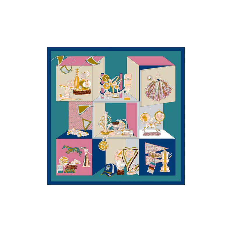 Женский атласный саржевый шарф с принтом летние шарфы из 2018 шелка 100% |