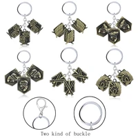 attack on titan anime keychain wall sina maria rose horse wings of liberty freedom key holder chain for car men chaveiro jewelry