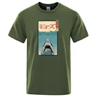 Футболка в стиле Харадзюку для мужчин, свободная рубашка с принтом в японской культуре, модная винтажная Мужская футболка