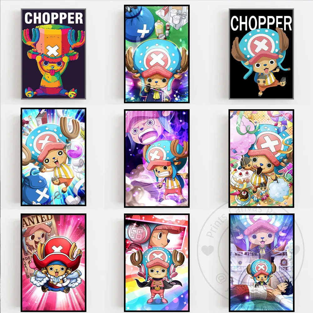 

Classic Japanese One Piece Tony Chopper Wall Art Prints Canvas Painting Anime Picture Chopper Poster For Living Room Home Decor