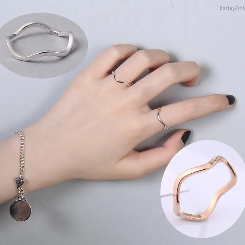 Волнистое кольцо ювелирные изделия кривые модные тонкие кольца юбилей