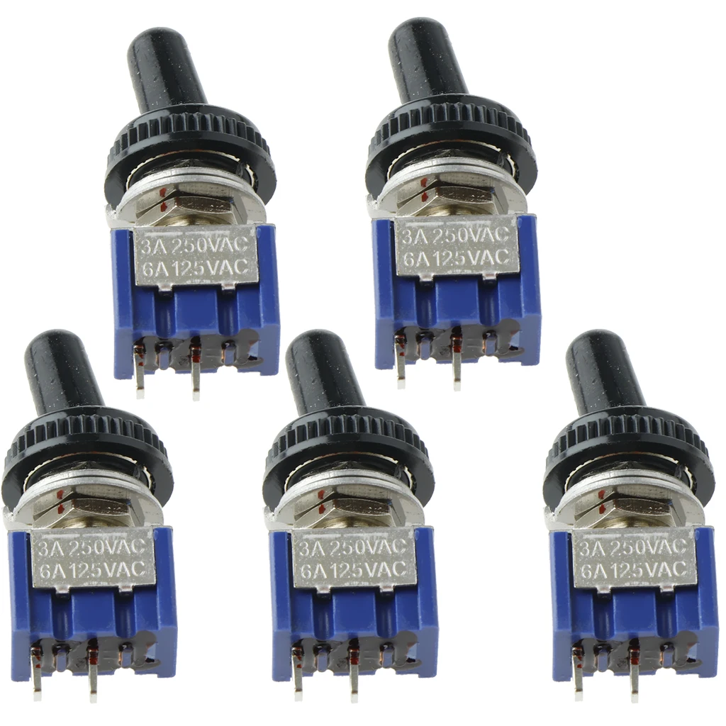 5 х Вкл/Выкл маленький переключатель + водонепроницаемая крышка 2P