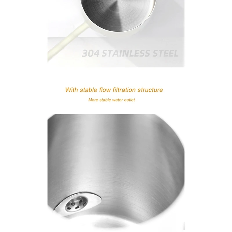 Кофейник из нержавеющей стали с изысканным носиком 304 мл кофейник деревянной