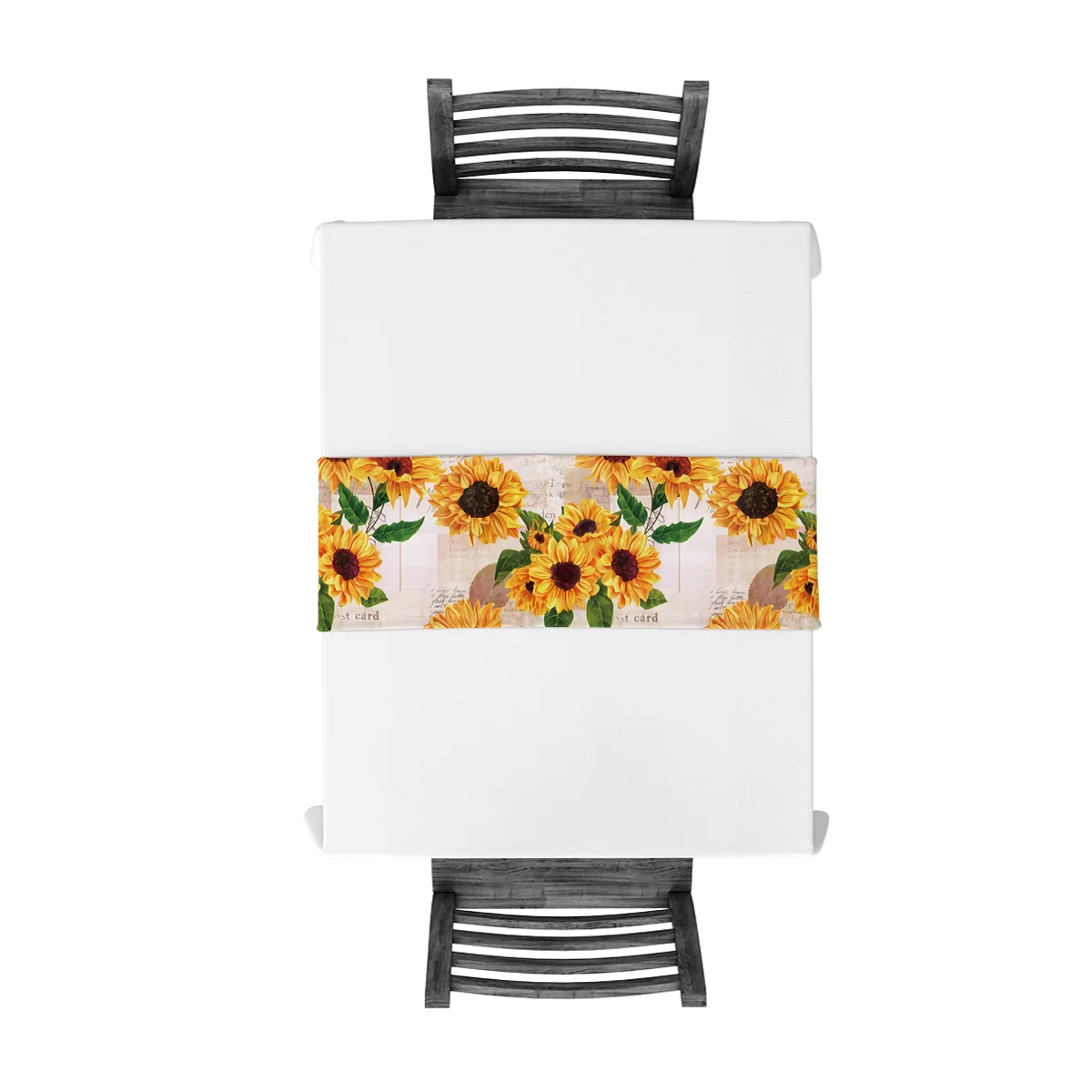 Подсолнух старый газетный фон настольная дорожка s стол флаг скатерти вечерние