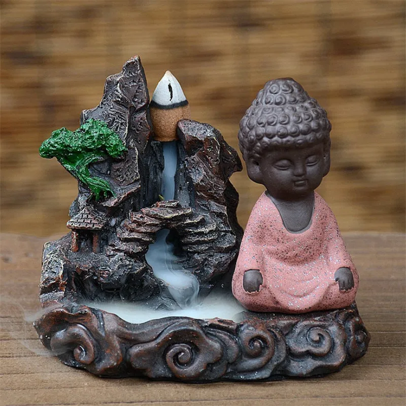 Blackflow благовония горелка рокерский Будда маленький монах пуля ладана держатель