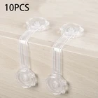 10 шт., прозрачные дверные замки для безопасности детей дома