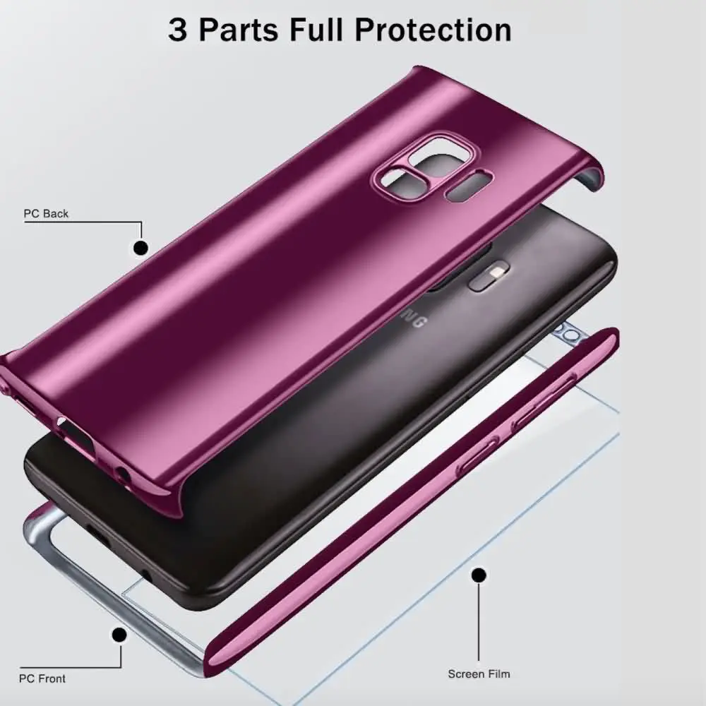 Мягкая пленка глянцевый зеркальный чехол для Samsung Note 8 9 S7 edge цветной