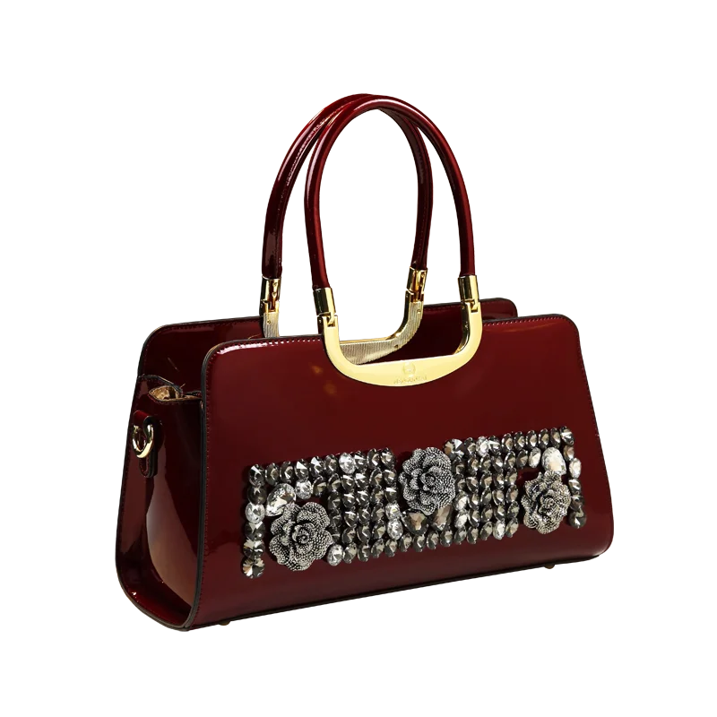 

ICEV new top handle bag luxury handbags women bags designer diamond hand bag patent leather ladies evening clutch messenger bags