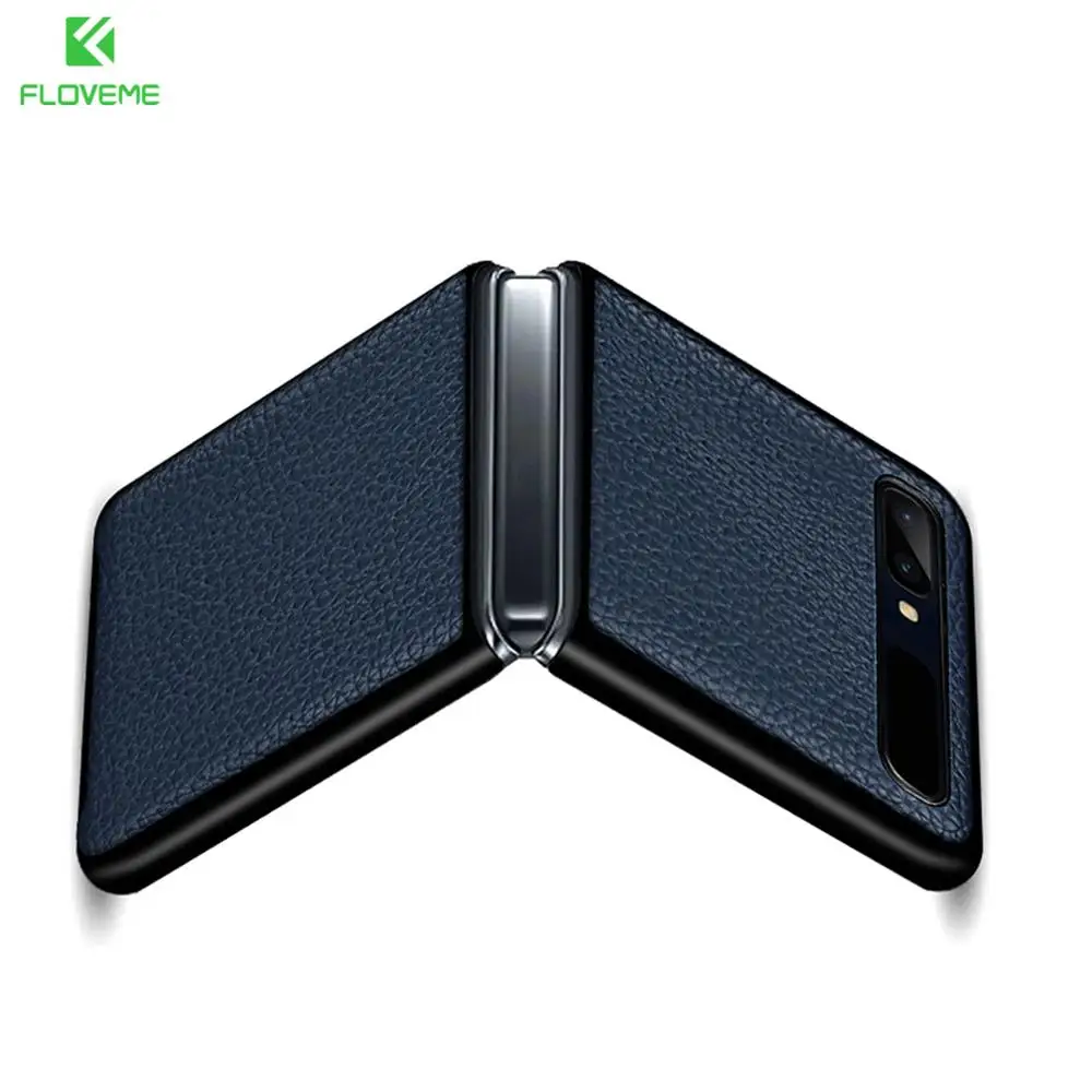 

Floveme Original Luxury Genuine Leather Skin Leather Cover for Samsung Galaxy Z flip Case SM F700F Galaxy Z Flip Phone Cover