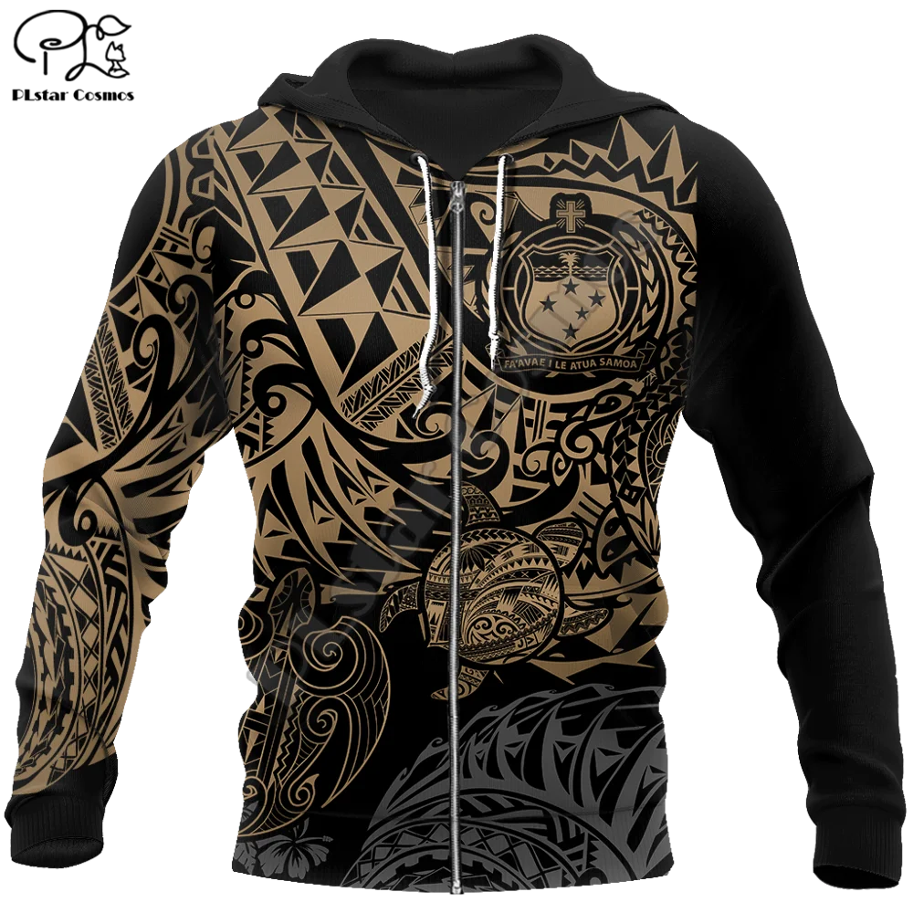 

PLstar Cosmos 3DPrint Kanaka Polynesian Tribal Samoa Tattoo Flower Turtle Harajuku Streetwear Funny Zip Hoodies/Sweatshirt-a12