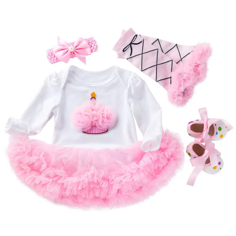 Одежда для малышей новорожденных с надписью My First Easter платье пачка комбинезон
