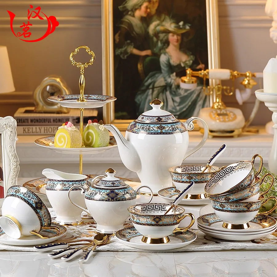 Европейский стиль золотой костяной фарфор кофейная чашка фарфоровая чайная