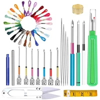 lmdz practical cotton embroidery punch needle threader embroidery floss sewing skeins floss kit cross stitching sewing tools