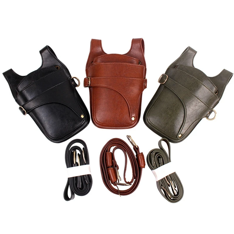 Коричневые новые профессиональные салонные Парикмахерские ножницы для волос Сумка кожаные волосы PU