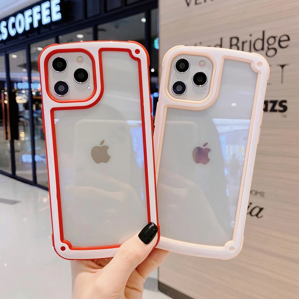

Ultra Thin Clear Cover For Apple iPhone 11 12 Pro Max mini Translucent Square Soft Case For iPhone SE 2020 X XR XS Max 7 8 Plus