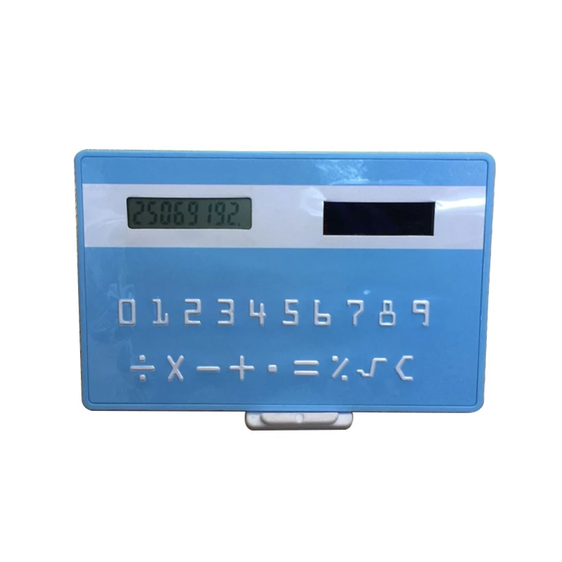 Ультра тонкий карманные карты калькулятор на солнечных батареях Мощность