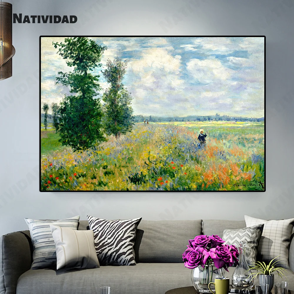 Пасторальный морской пейзаж морская дорога импрессионизм живопись постер