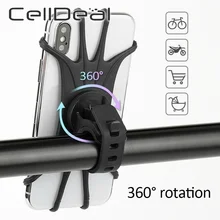 Universal Bicycle Mobile Phone Holder for Mobile Cell Phone GPS Silicone Motorcycle Bike Cycling Handlebar Stand Support Bracket