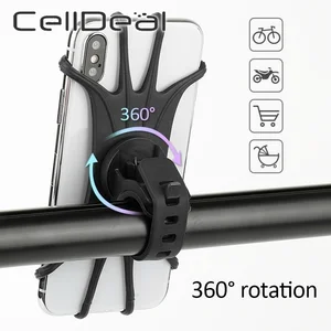 universal bicycle mobile phone holder for mobile cell phone gps silicone motorcycle bike cycling handlebar stand support bracket free global shipping