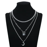 2021 stainless steel aesthetic chain around the neck choker pendant necklace for women egirl goth grunge punk jewelry bijouterie