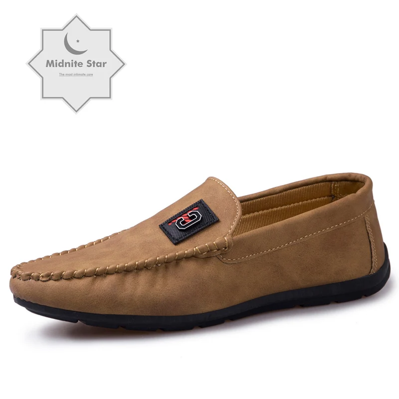Новинка Осенняя мужская повседневная обувь без шнуровки Мужская лоферы для