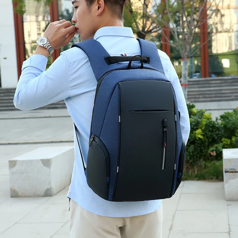 

Xiaolu Backpack Men USB Charging Waterproof Laptop Backpack Casual Oxford Business Bag 15.6 Inch Computer Notebook Backpacks