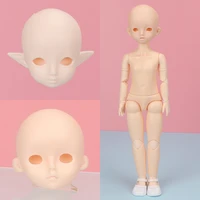 elf doll head soft plastic toy practice makeup doll head 16 white double fold eyelid diy heads accessories for bjd make up