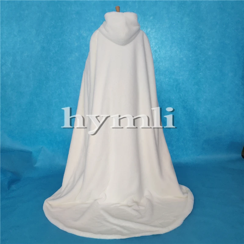 Новинка 2019 плотная накидка цвета слоновой кости с капюшоном из искусственного