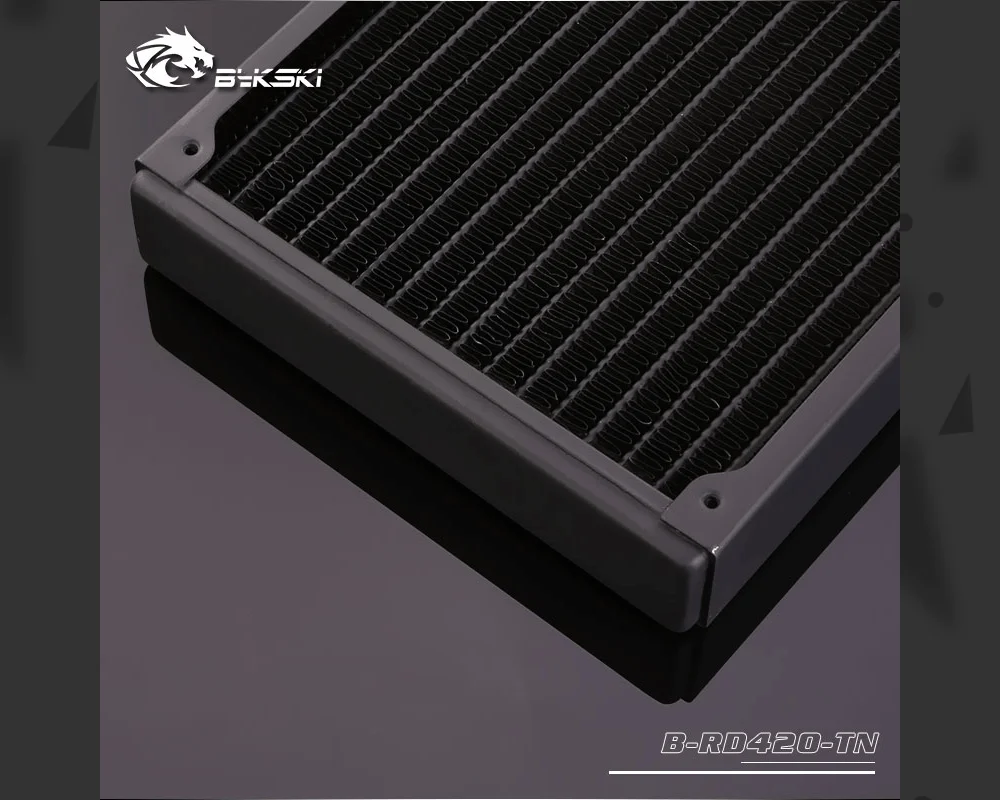 Bykski B-RD420-TN, 420 мм Однорядные радиаторы, 28 мм толщина, стандартные радиаторы водяного охлаждения, подходит для вентиляторов 140*140 мм