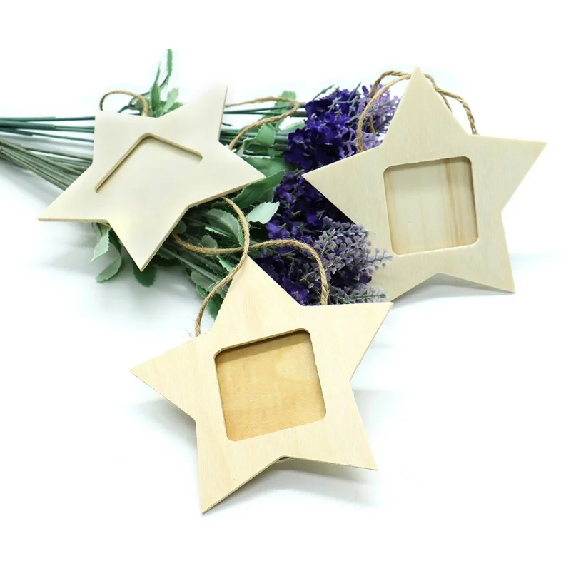 10 шт. DIY деревянная рамка для фотографий висит Бумага изображение держатель