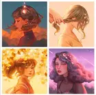 Набор для алмазной вышивки сделай сам, картина из аниме с портретом девушки из мультфильма, Набор для вышивки крестиком, мозаика, украшение для дома, подарок