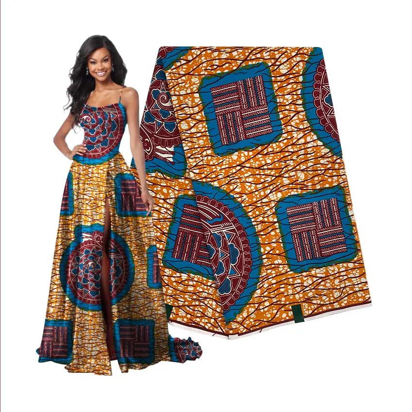 

Знакомый воск, Новое поступление, гарантированно настоящий воск, Африканский Воск Анкары, воск Ганы, 6 ярдов, ткань с Африканским принтом, 100% хлопок