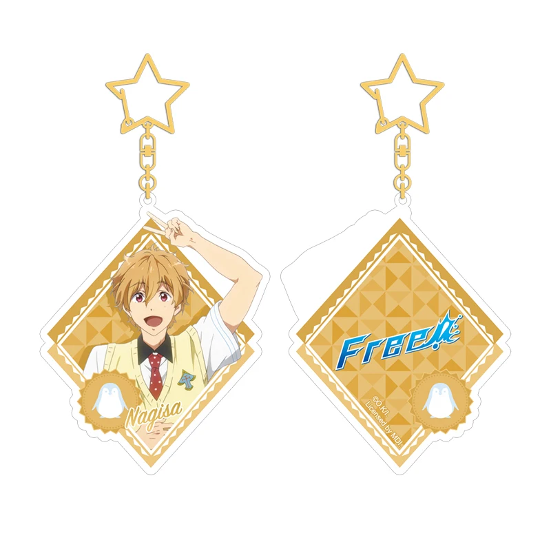 Anime Free! Tachibana Makoto Nanase Haruka Hazuki Nagisa Rin Matsuoka Acrylic Keychain Badge Brooch Pendant Keyring Collecyion |