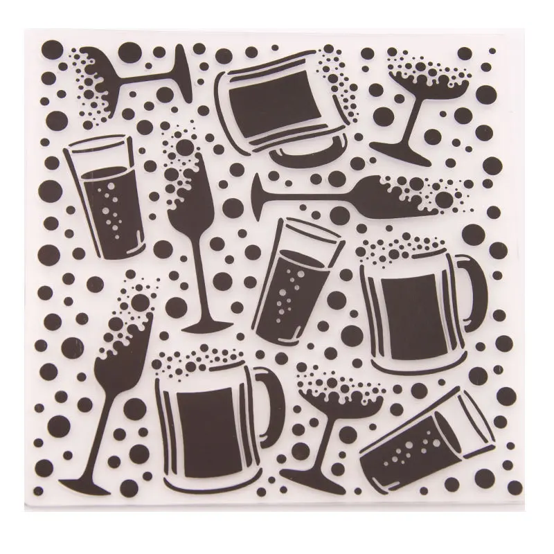 

Template Craft Card Making, Embossing Folder DIY Craft Stencil for Photo Album Craft EM120